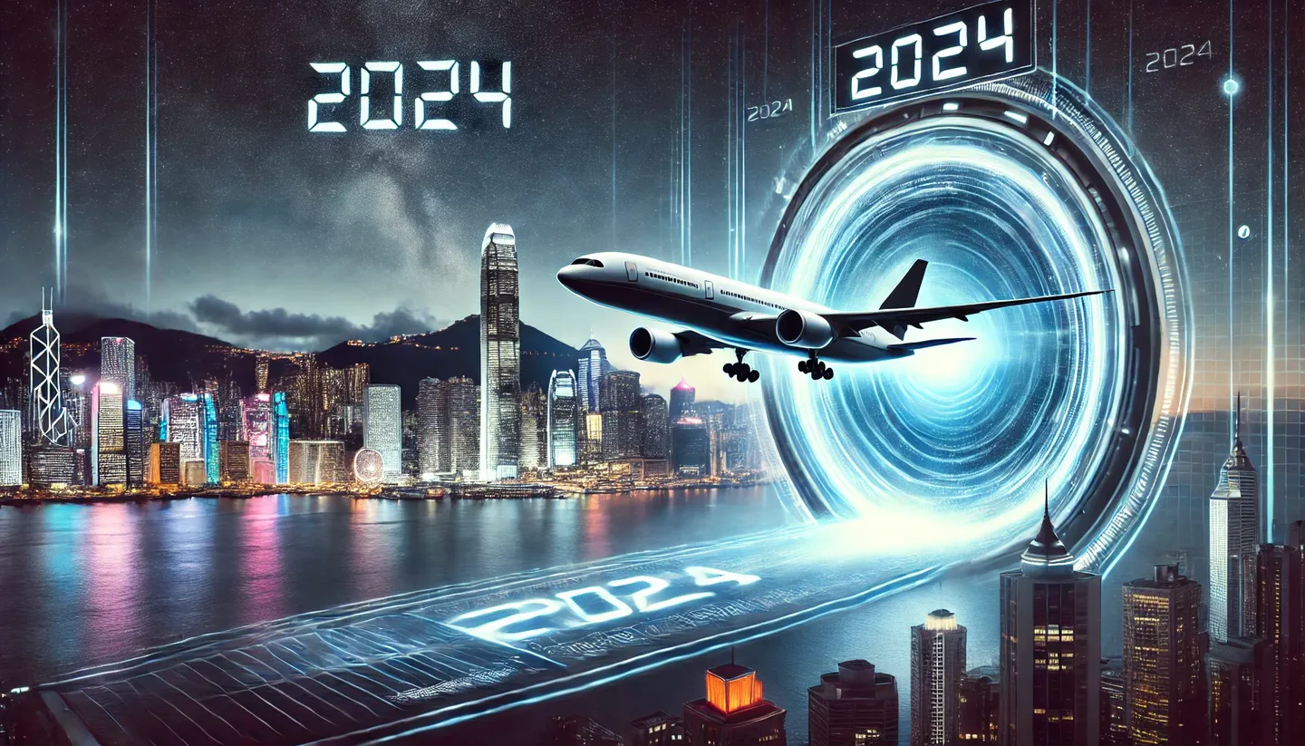 Flight from Hong Kong 'Travels Back in Time' Landing in 2024