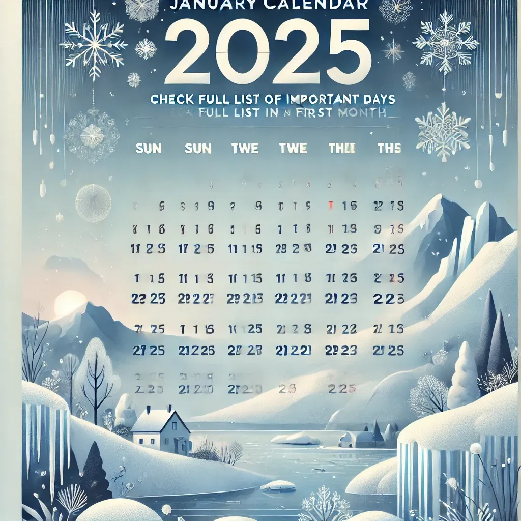 January Calendar 2025: Check Full List of Important Days in First Month