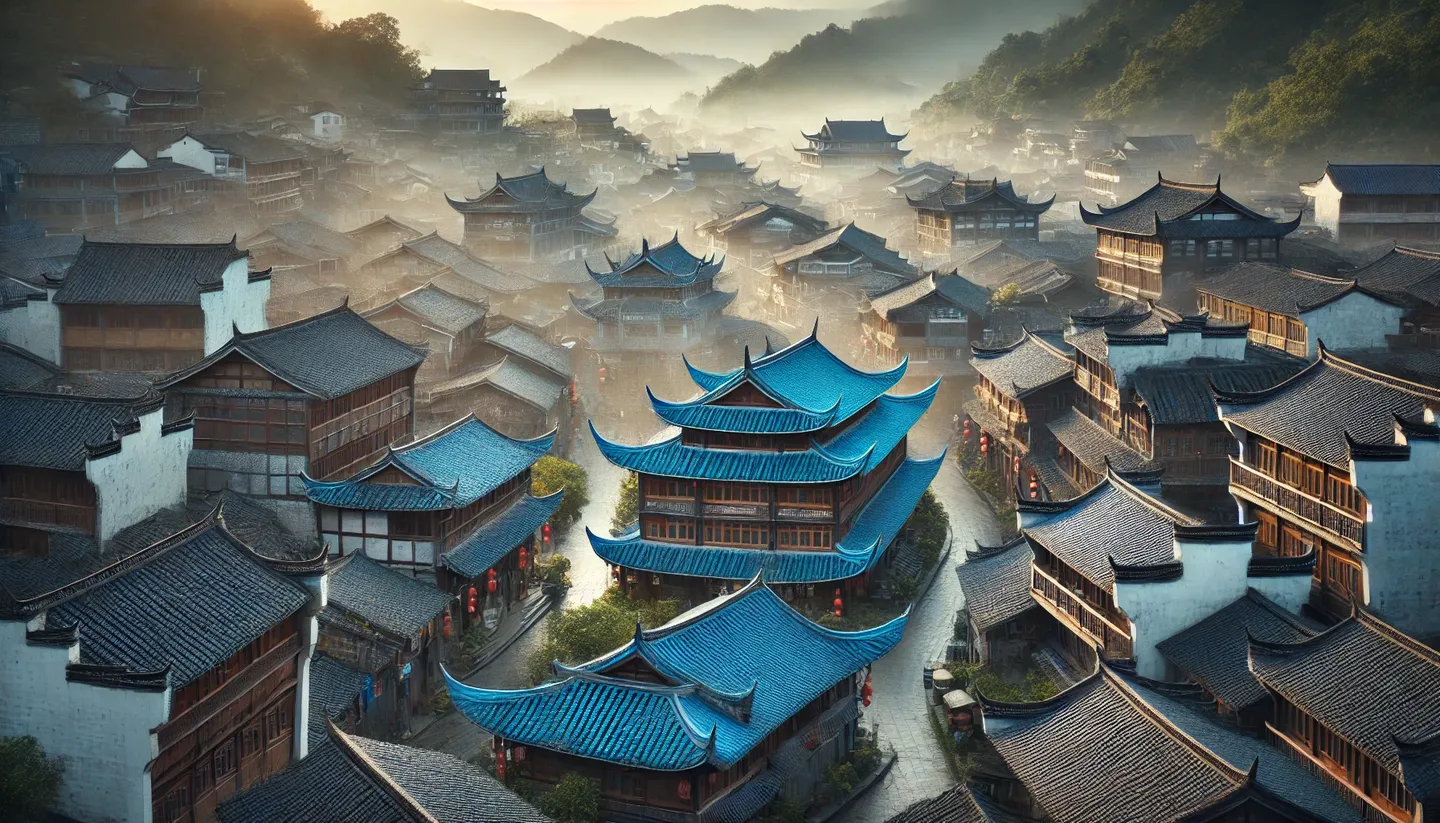 The Chinese Paint the Roofs of Their Houses Blue... What Is the Reason?