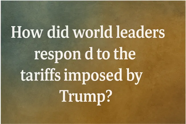 How Did World Leaders Respond to the Tariffs Imposed by Trump?