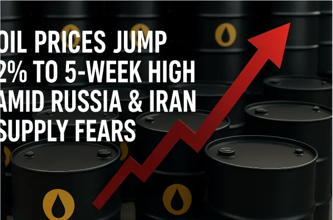 Oil Prices Jump 2% to 5-Week High Amid Russia & Iran Supply Fears