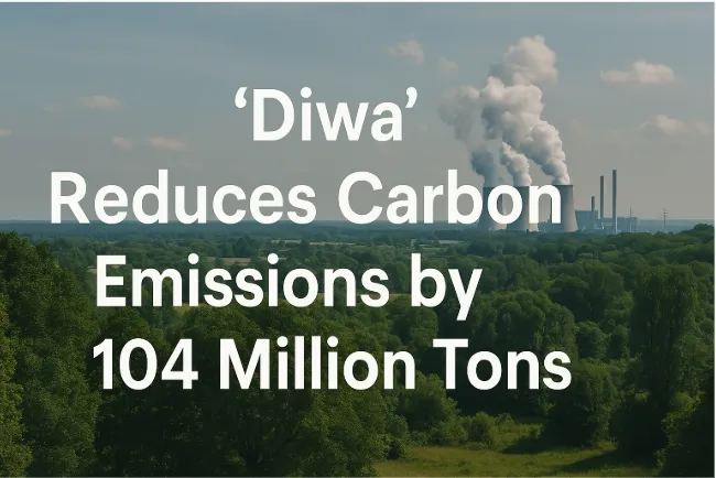 "Diwa" Reduces Carbon Emissions by 104 Million Tons: A Landmark Achievement in Climate Action