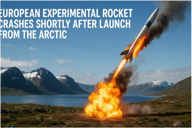 European Experimental Rocket Crashes Shortly After Launch from the Arctic