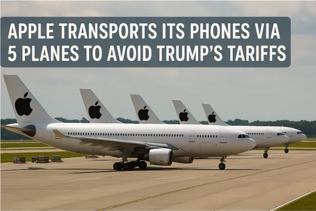 Apple Transports Its Phones via 5 Planes to Avoid Trump's Tariffs