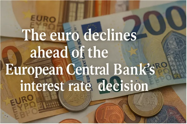 The Euro Declines Ahead of the European Central Bank's Interest Rate Decision
