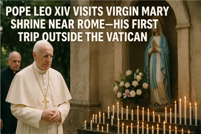 Pope Leo XIV's First Trip: Visits Virgin Mary Shrine Near Rome