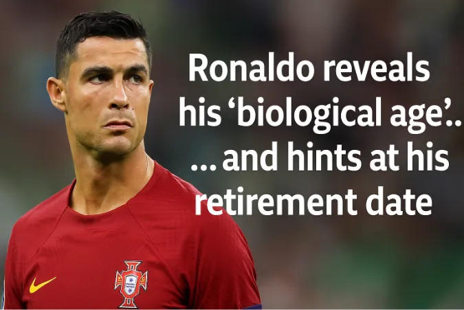 Ronaldo Reveals His "Biological Age"... and Hints at His Retirement Date