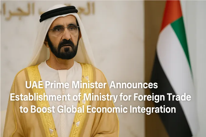 UAE Prime Minister Announces Establishment of Ministry for Foreign Trade to Boost Global Economic Integration