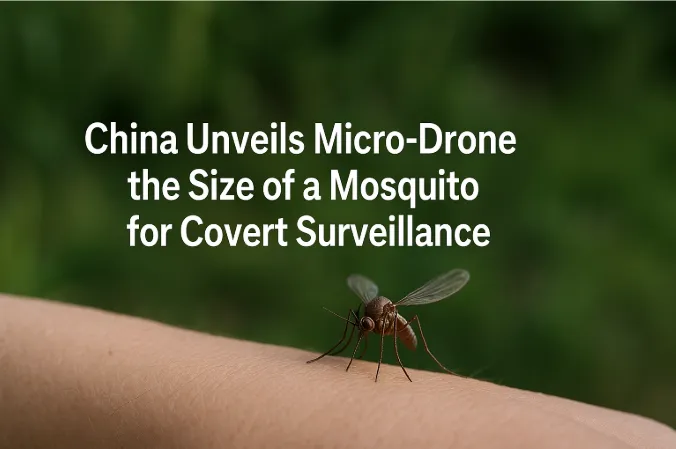 China Unveils Micro-Drone the Size of a Mosquito for Covert Surveillance