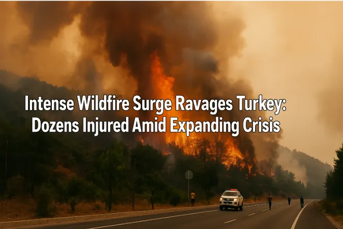 Intense Wildfire Surge Ravages Turkey: Dozens Injured Amid Expanding Crisis
