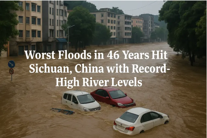 Worst Floods in 46 Years Hit Sichuan, China with Record-High River Levels