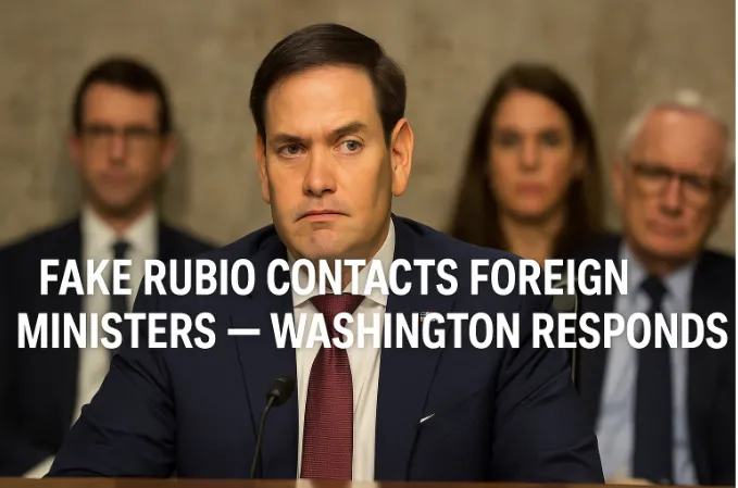 Fake Rubio Contacts Foreign Ministers - Washington Responds