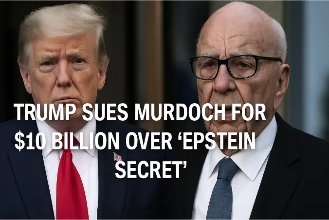 Trump Sues Murdoch for $10 Billion Over ‘Epstein Secret’