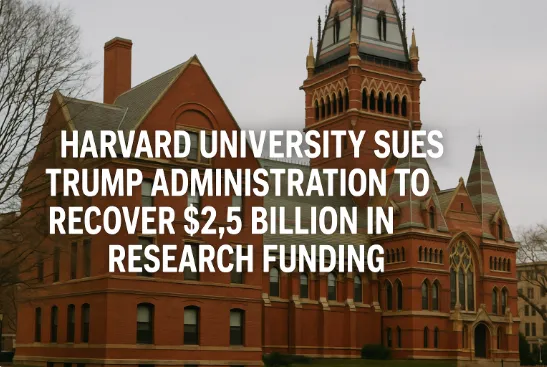 Harvard University Sues Trump Administration to Recover $2.5 Billion in Research Funding