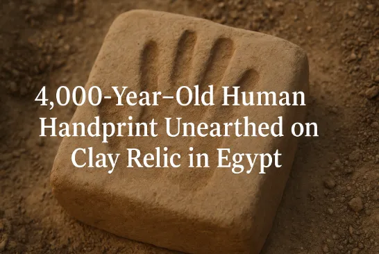 4,000-Year-Old Human Handprint Unearthed on Clay Relic in Egypt
