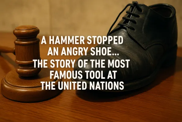 A Hammer Stopped an Angry Shoe… the Story of the Most Famous Tool at the United Nations