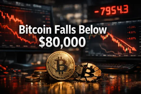 Bitcoin falls below $80,000