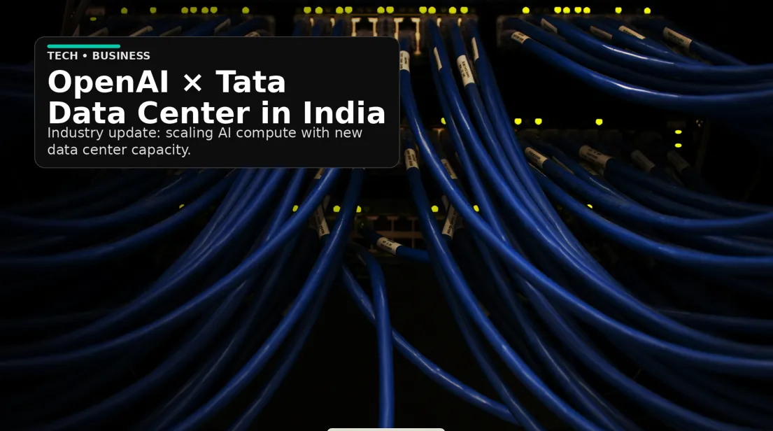 OpenAI will build a data center in India in collaboration with Tata
