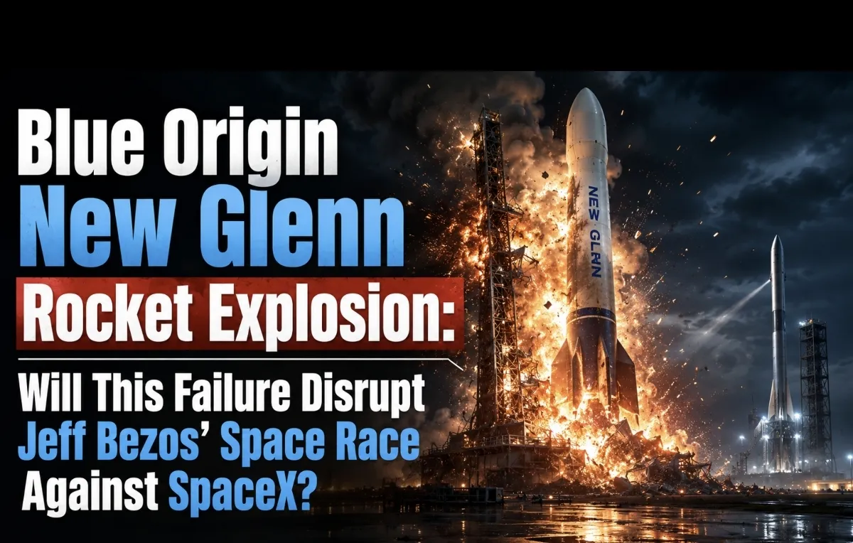 Blue Origin New Glenn Rocket Explosion: Will This Failure Disrupt Jeff Bezos’ Space Race Against SpaceX?